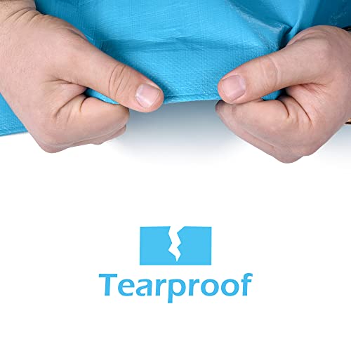 Heavy Duty Tarp – Waterproof, 12mil Thick Tarp Cover - UV Resistant, Rip & Tear Proof with Metal Grommets – Multipurpose Use for Camping, Tent, Boat, RV, Car