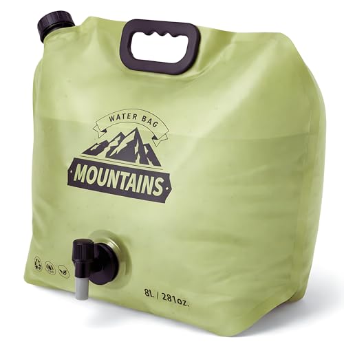 CoreMuse Camping Water Container 2 Gallon Collapsible Water Jug with Spout - Reusable Plastic Flasks, Foldable Empty Gallon Jug for Water Storage, Water Bag for Outdoor Hiking Emergency Prep