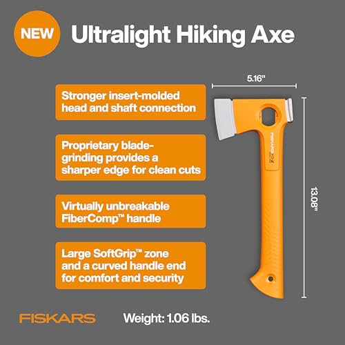 Fiskars Super Splitting Axe, Wood Splitter for Medium to Large Size Logs, with Shock-Absorbing FiberComp Handle