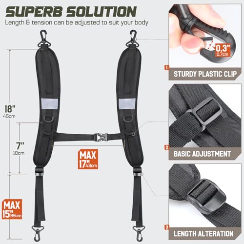Pitozer Backpack Straps Paded Shoulder Strap Replacement for bag/beachchair