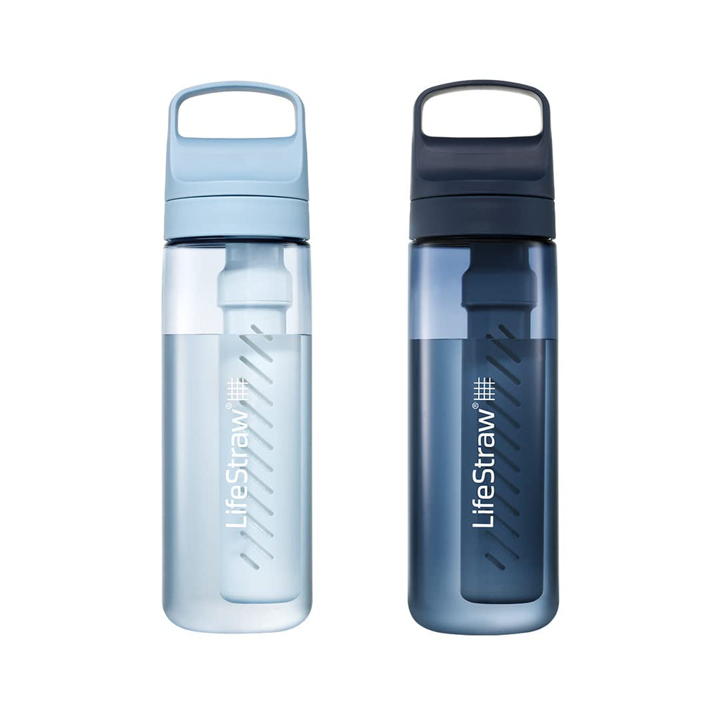 LifeStraw Go Series, BPA-Free Water Bottle for Travel and Everyday Use Removes Bacteria, Parasites, Microplastics, Improves Taste