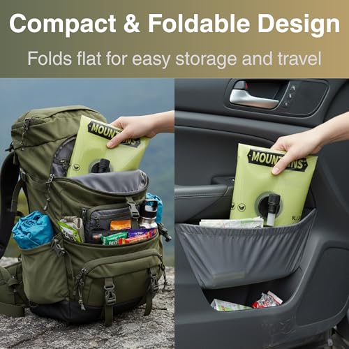 CoreMuse Camping Water Container 2 Gallon Collapsible Water Jug with Spout - Reusable Plastic Flasks, Foldable Empty Gallon Jug for Water Storage, Water Bag for Outdoor Hiking Emergency Prep
