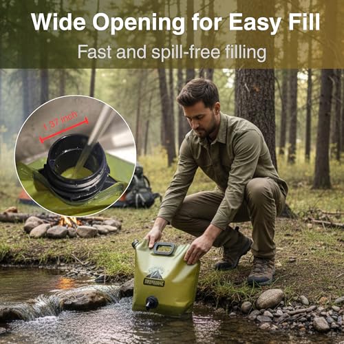 CoreMuse Camping Water Container 2 Gallon Collapsible Water Jug with Spout - Reusable Plastic Flasks, Foldable Empty Gallon Jug for Water Storage, Water Bag for Outdoor Hiking Emergency Prep