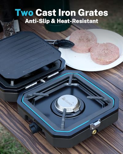 Gonex Camping Stove Propane, 2 Burner Portable Camp Stoves for Camping