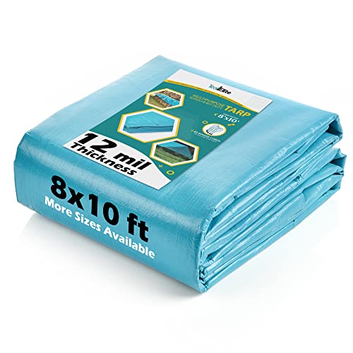 Heavy Duty Tarp – Waterproof, 12mil Thick Tarp Cover - UV Resistant, Rip & Tear Proof with Metal Grommets – Multipurpose Use for Camping, Tent, Boat, RV, Car