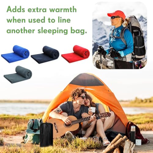 Jcwto Fleece Sleeping Bag Liner, Sleeping Sack Adult Travel, Sleeping Bag Sheets, Lightweight Travel Camping Sheet, 71 in x 32 in, Unisex Adult