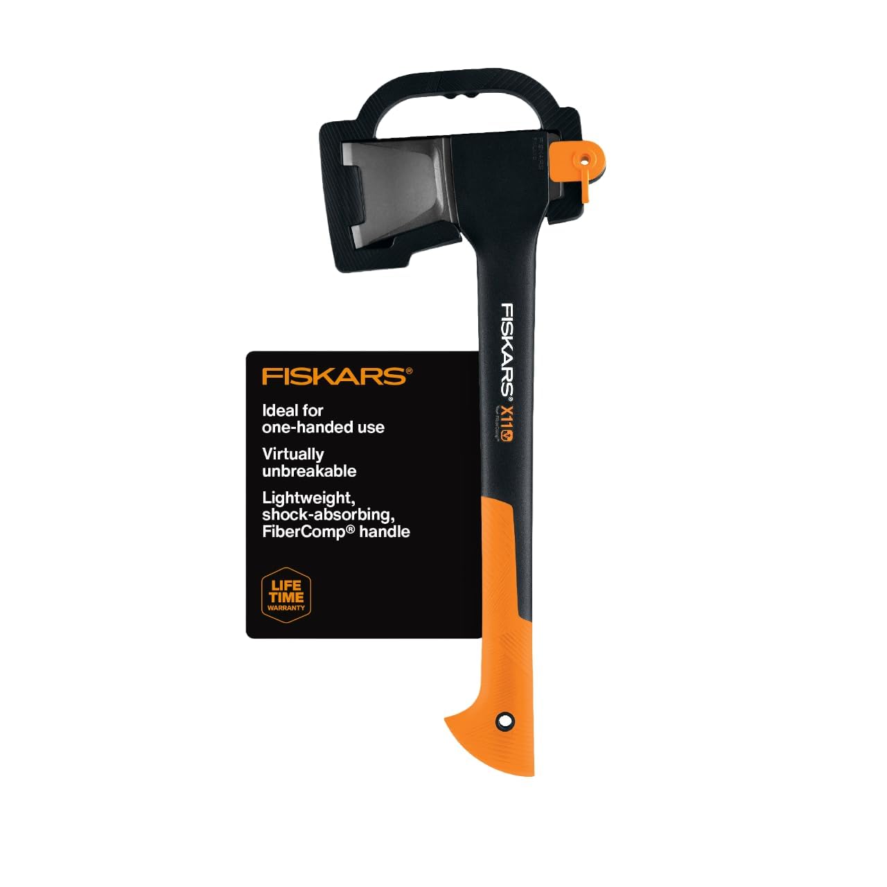 Fiskars Super Splitting Axe, Wood Splitter for Medium to Large Size Logs, with Shock-Absorbing FiberComp Handle