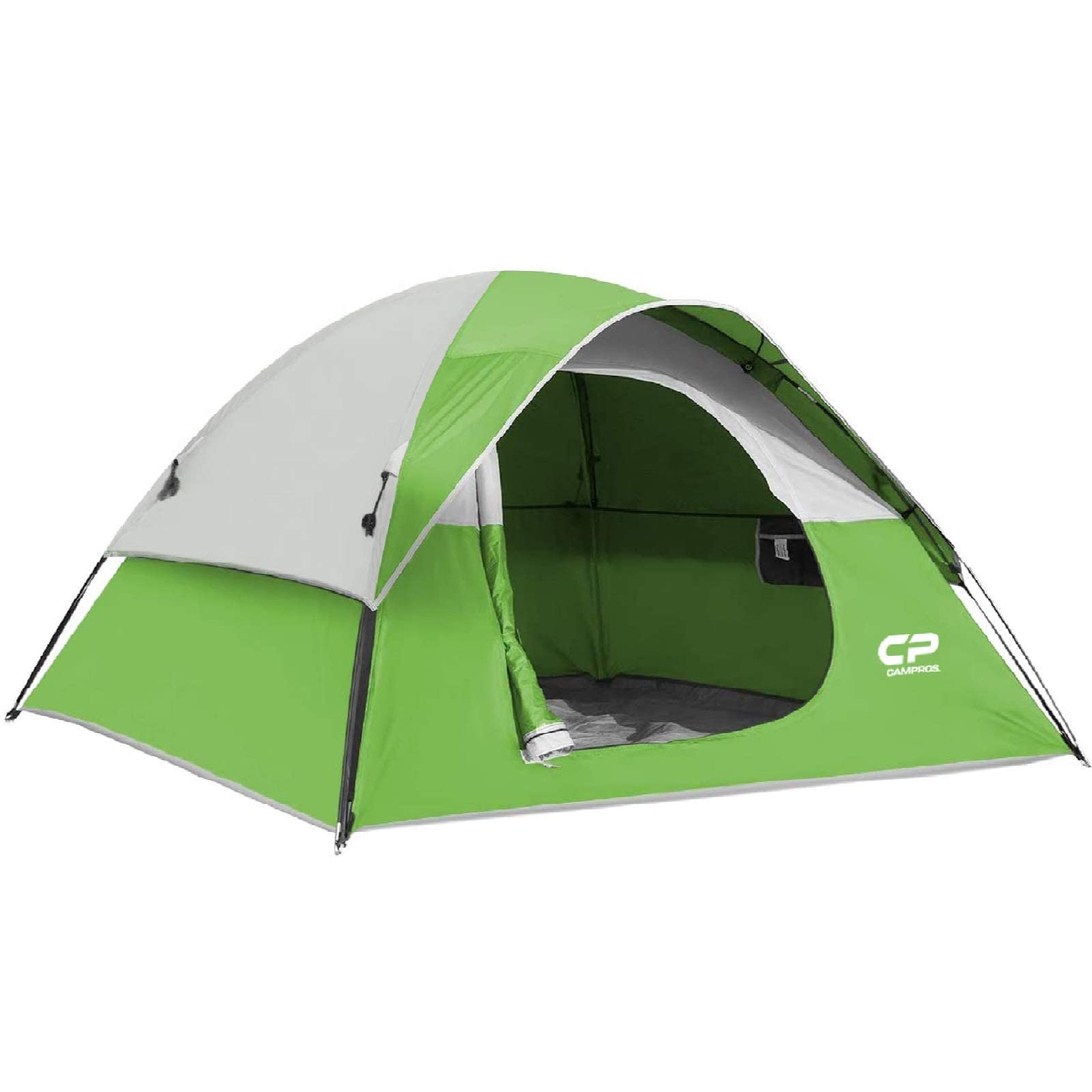 CAMPROS CP 3 Person Tent, Dome Tents for Camping with Rainfly, Waterproof Camping Tent Easy Set Up, Portable Family Tent with Large Mesh Window & Carry Bag for Outdoor Hiking