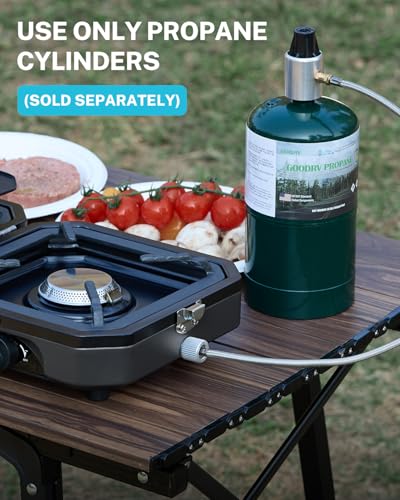 Gonex Camping Stove Propane, 2 Burner Portable Camp Stoves for Camping