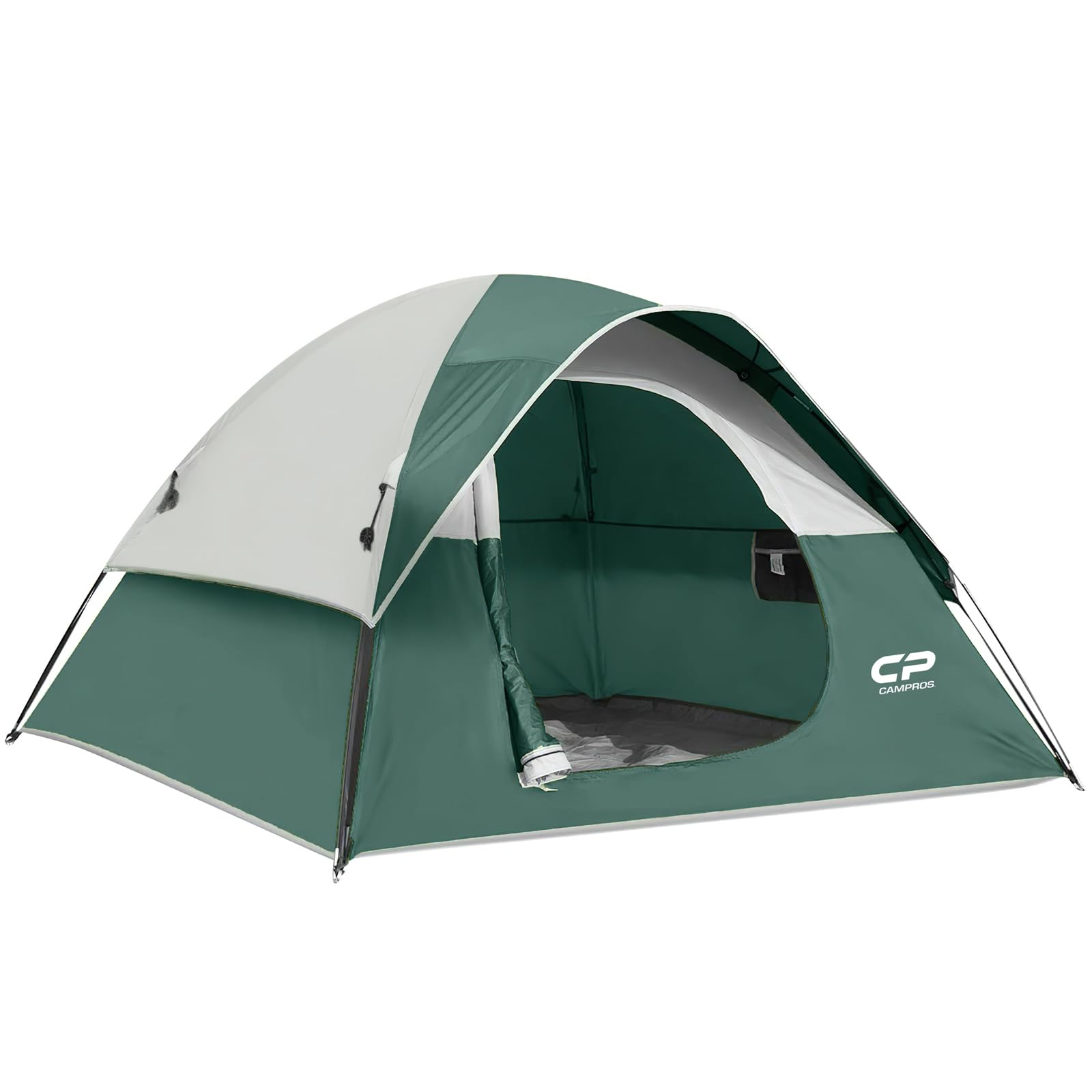 CAMPROS CP 3 Person Tent, Dome Tents for Camping with Rainfly, Waterproof Camping Tent Easy Set Up, Portable Family Tent with Large Mesh Window & Carry Bag for Outdoor Hiking
