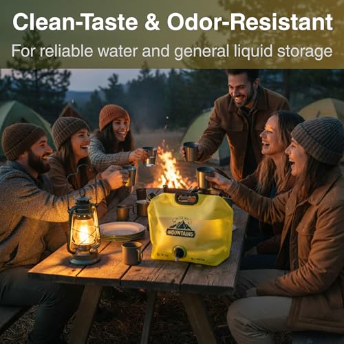 CoreMuse Camping Water Container 2 Gallon Collapsible Water Jug with Spout - Reusable Plastic Flasks, Foldable Empty Gallon Jug for Water Storage, Water Bag for Outdoor Hiking Emergency Prep