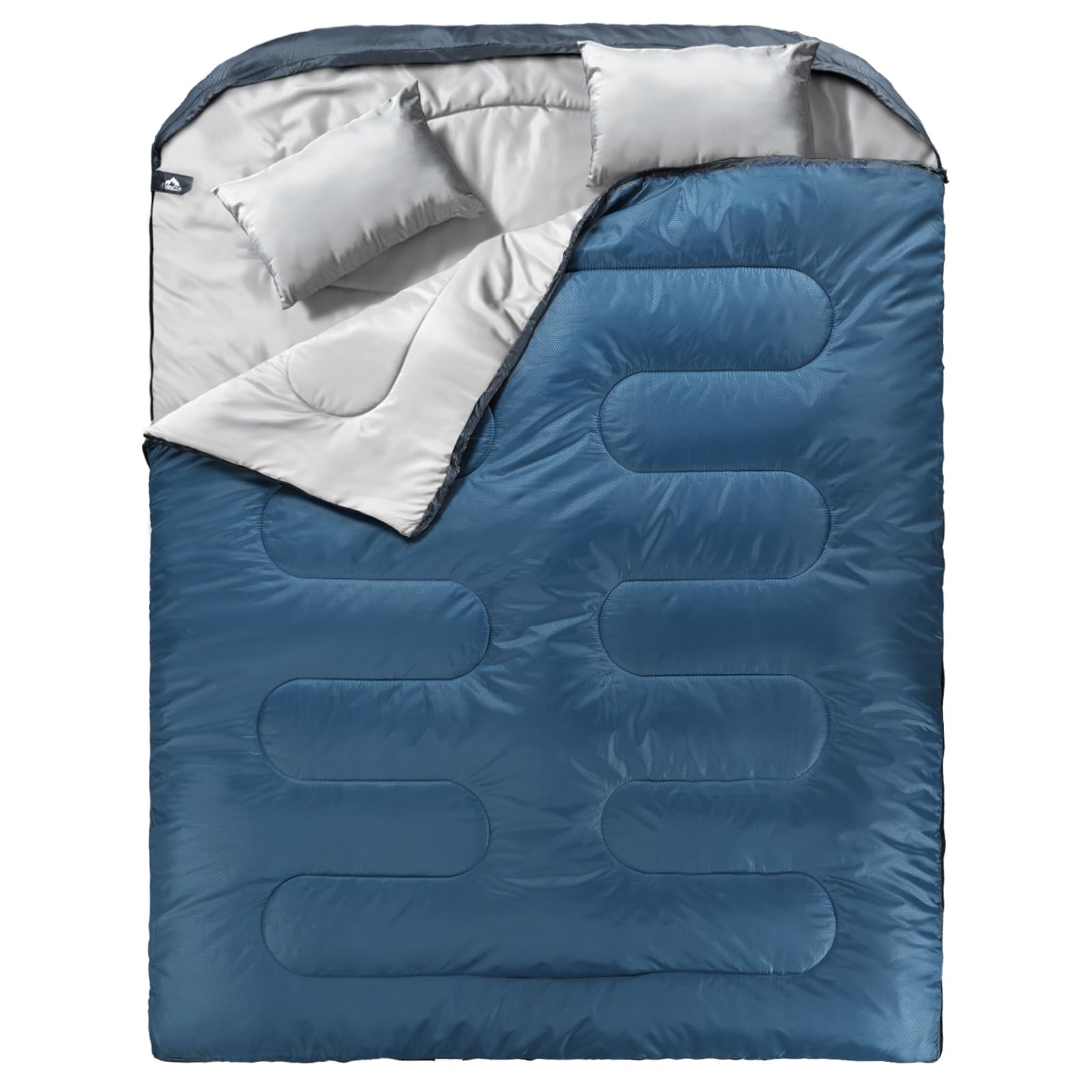 Queen-Size All-Season Double Sleeping Bag with Pillows