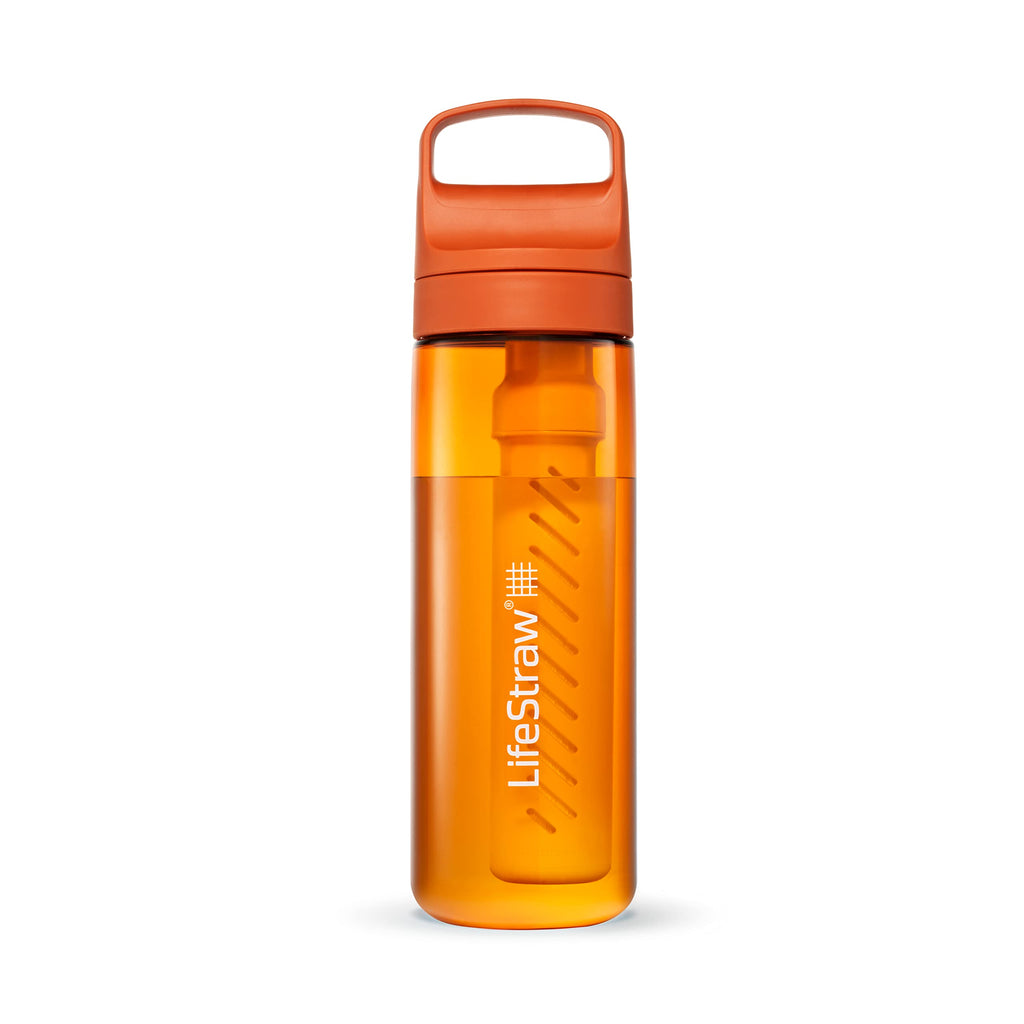 LifeStraw Go Series, BPA-Free Water Bottle for Travel and Everyday Use Removes Bacteria, Parasites, Microplastics, Improves Taste