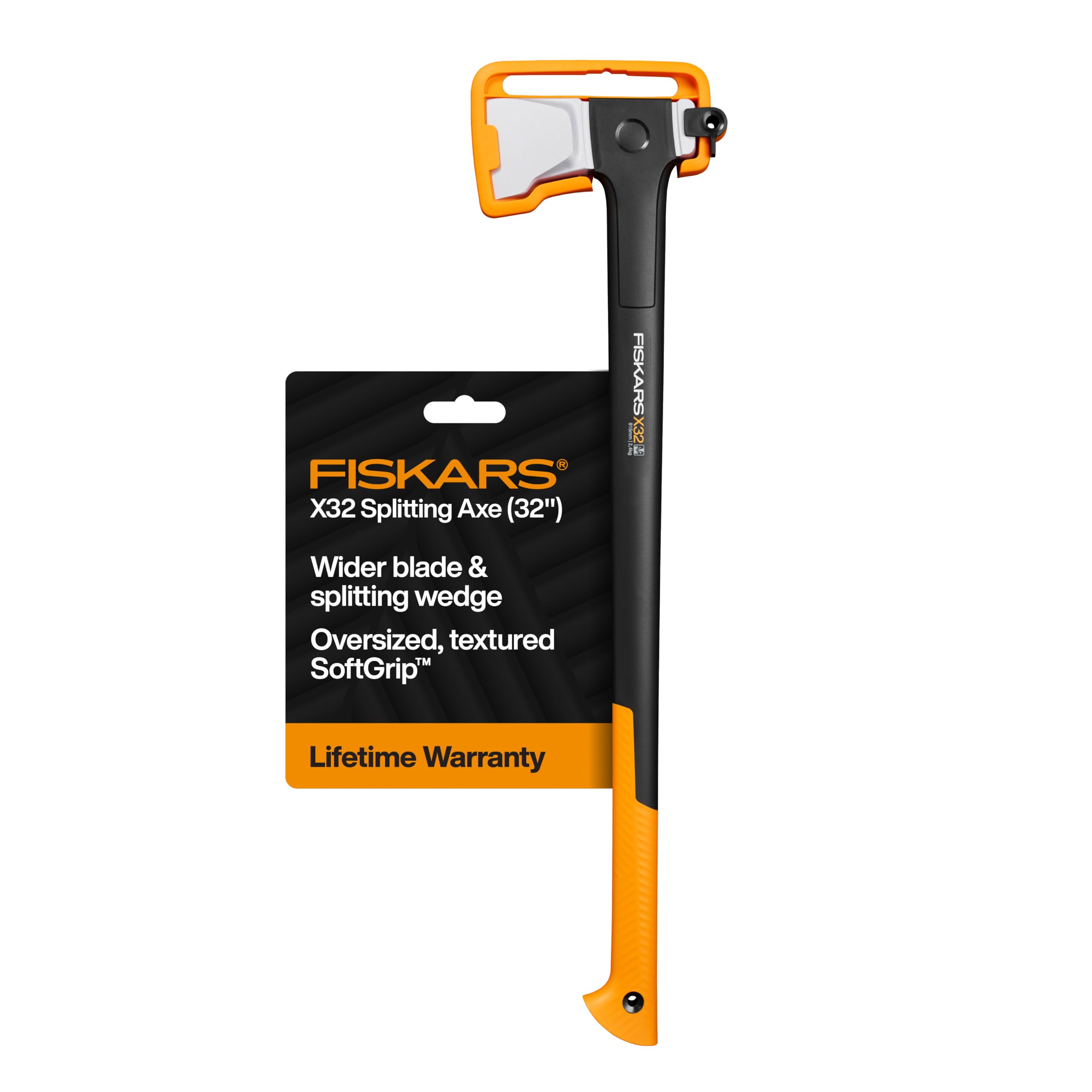 Fiskars Super Splitting Axe, Wood Splitter for Medium to Large Size Logs, with Shock-Absorbing FiberComp Handle