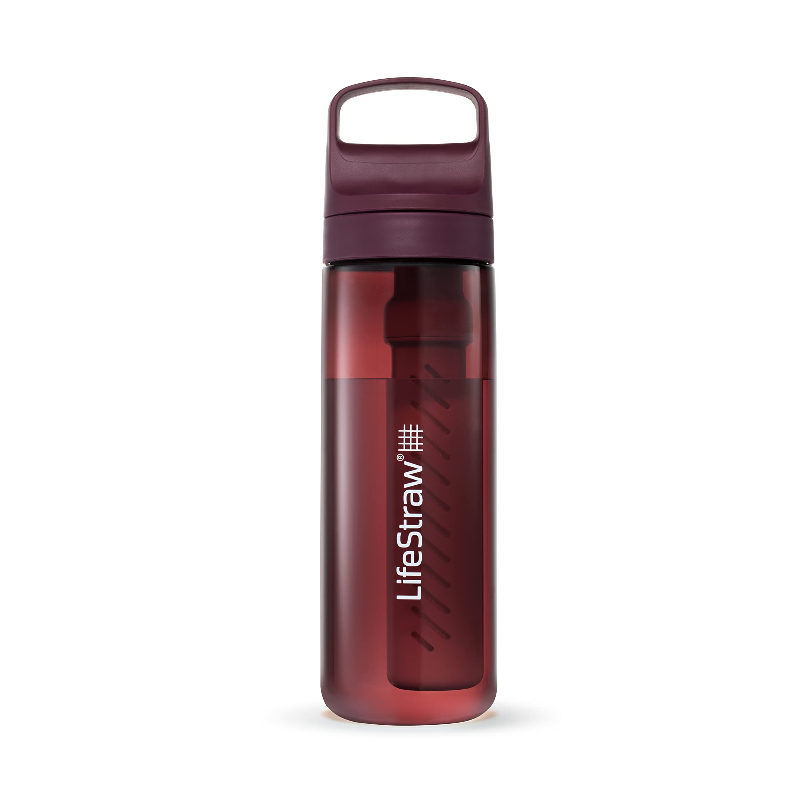 LifeStraw Go Series, BPA-Free Water Bottle for Travel and Everyday Use Removes Bacteria, Parasites, Microplastics, Improves Taste