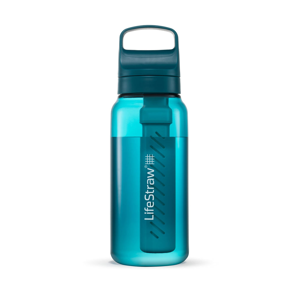 LifeStraw Go Series, BPA-Free Water Bottle for Travel and Everyday Use Removes Bacteria, Parasites, Microplastics, Improves Taste