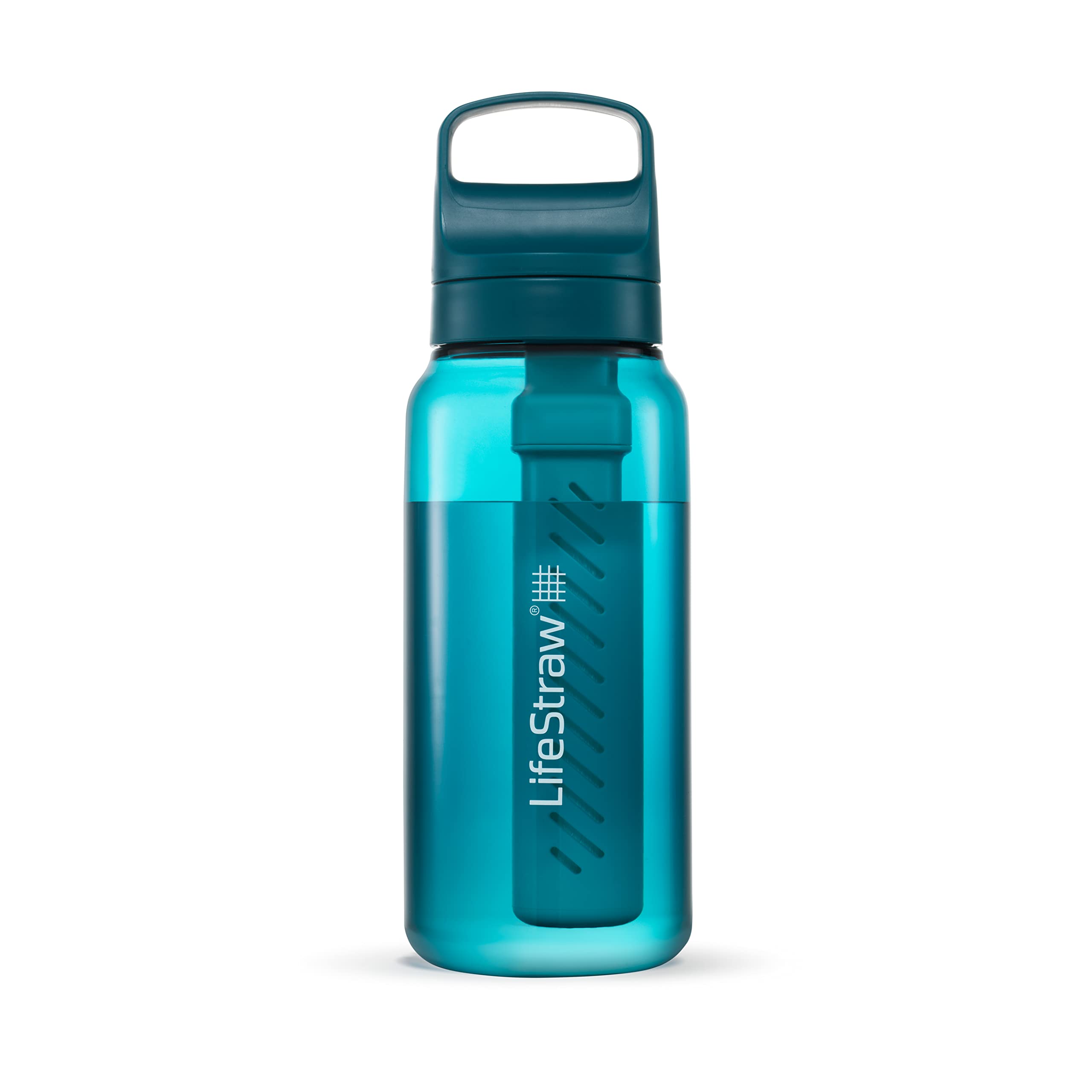 LifeStraw Go Series, BPA-Free Water Bottle for Travel and Everyday Use Removes Bacteria, Parasites, Microplastics, Improves Taste