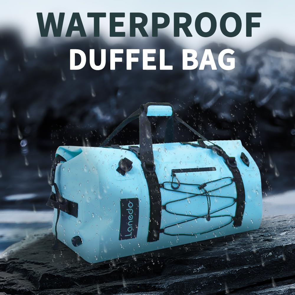 Lanedo 80L Dry Bag Large Waterproof Bag Roll-Top Heavy Duty Fishing Duffel Bag with Durable Straps & Handles for Kayaking Paddle boarding Boating Rafting Fishing