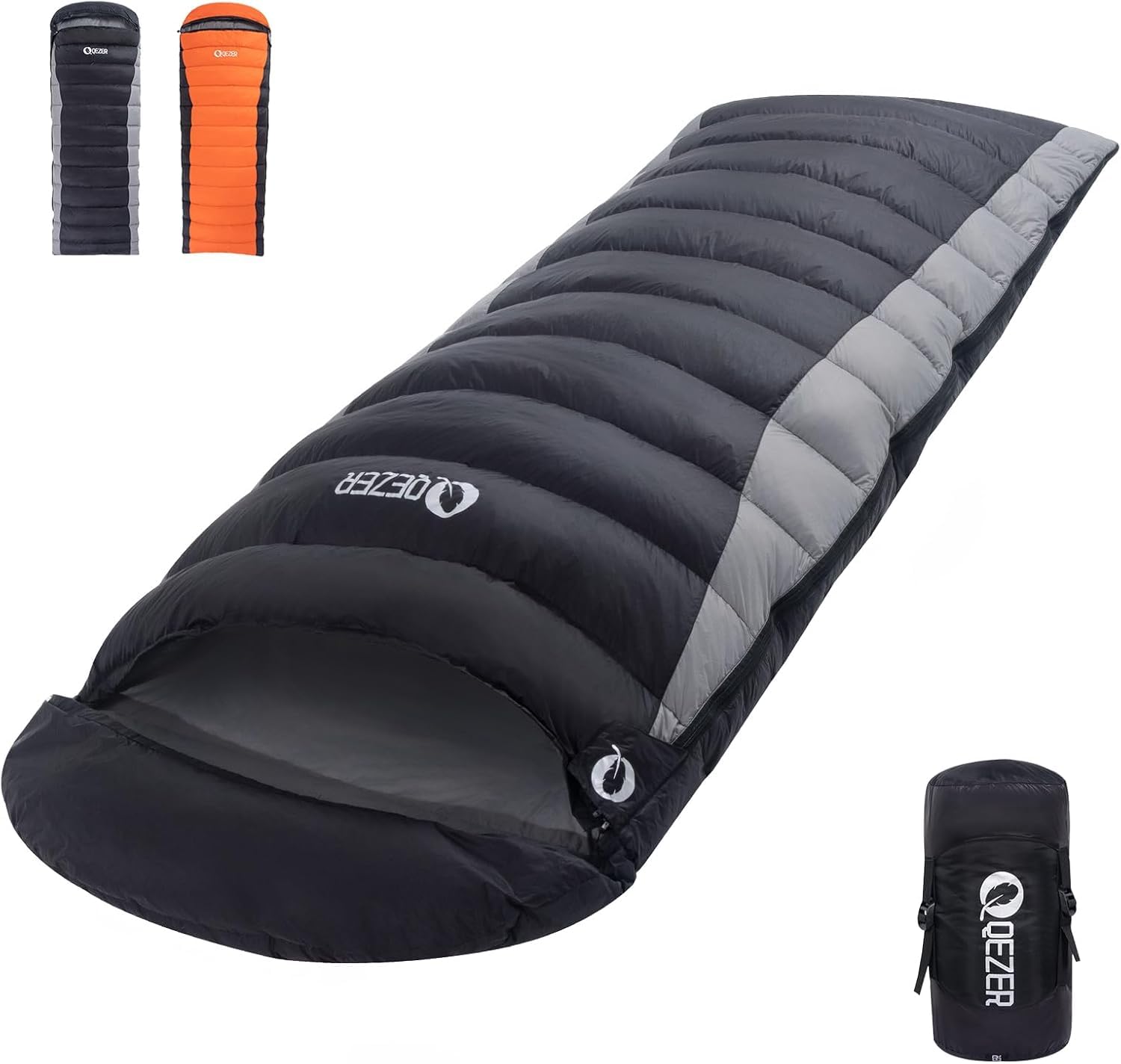 600-Fill-Power Down Sleeping Bag for Cold-Weather Camping