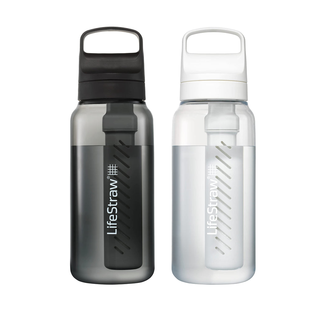 LifeStraw Go Series, BPA-Free Water Bottle for Travel and Everyday Use Removes Bacteria, Parasites, Microplastics, Improves Taste