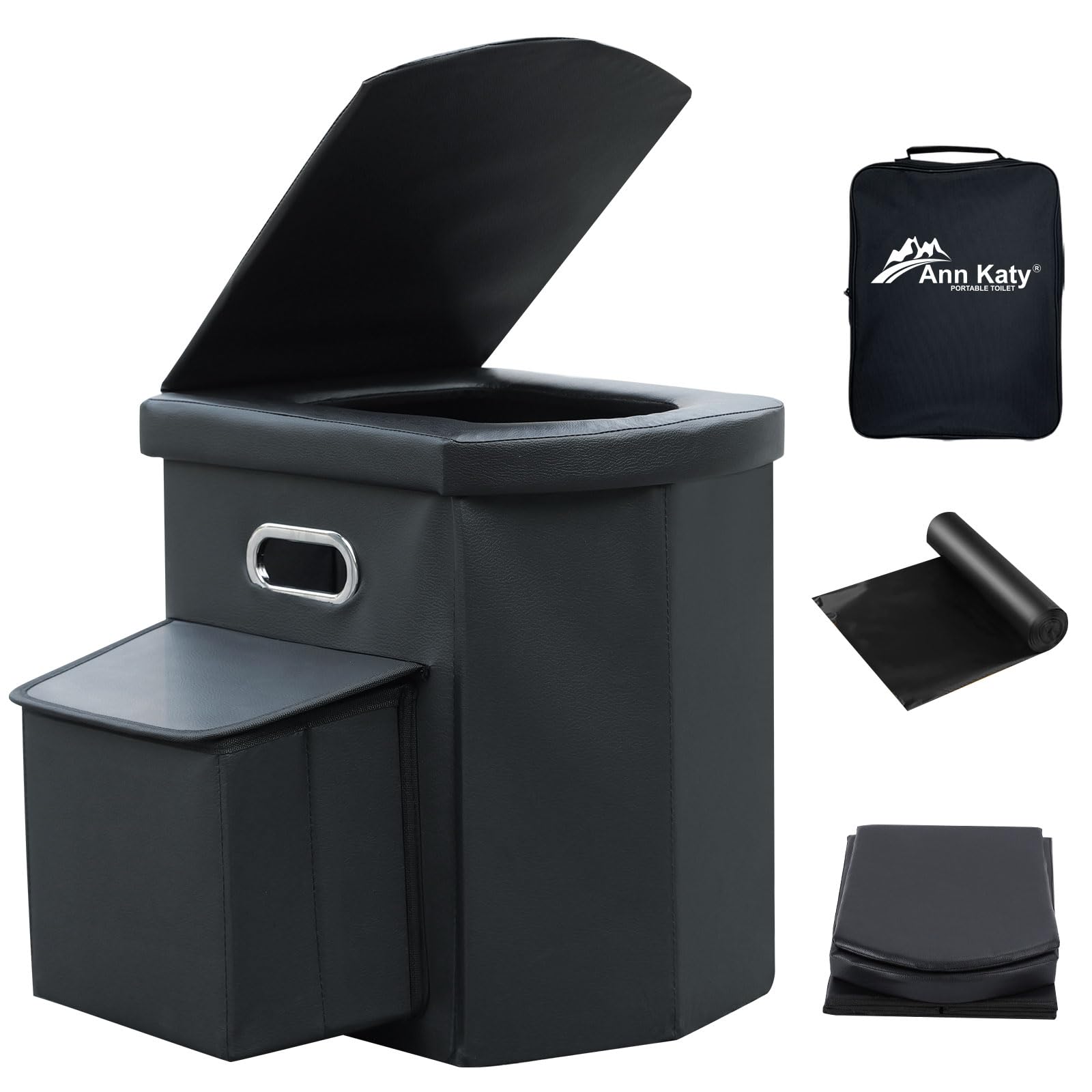 Ann Katy Upgrade XL Portable Toilet for Adults, Extra Large Camping Toilets