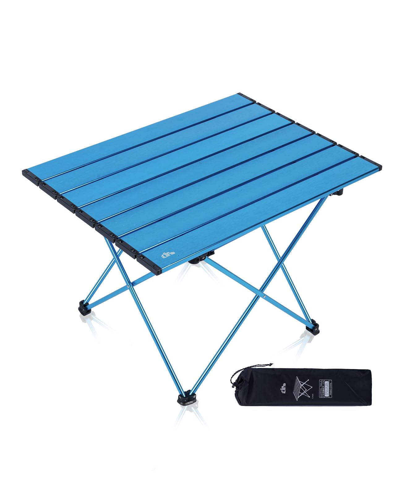 iClimb Ultralight Compact Camping Folding Table with Carry Bag