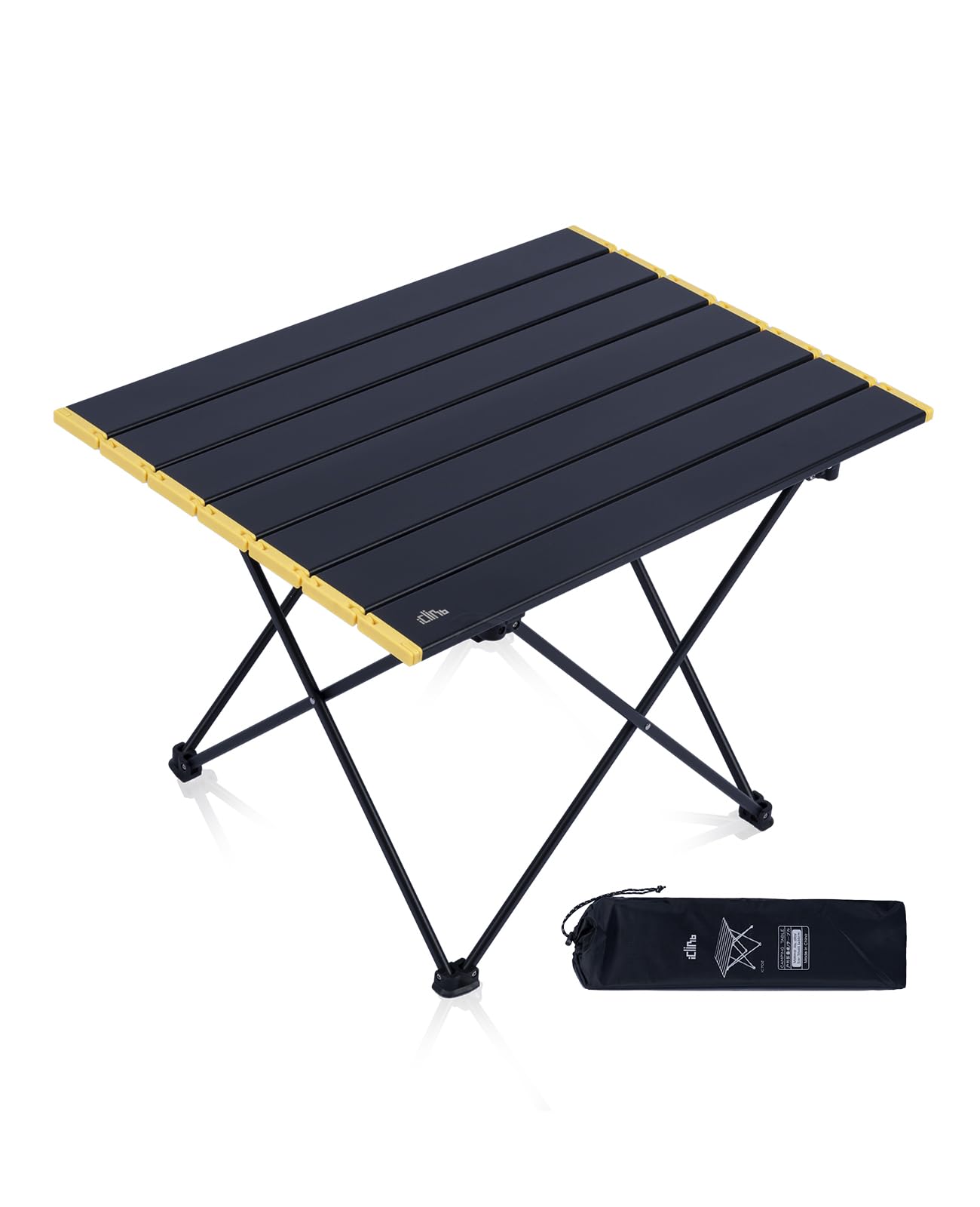 iClimb Ultralight Compact Camping Folding Table with Carry Bag
