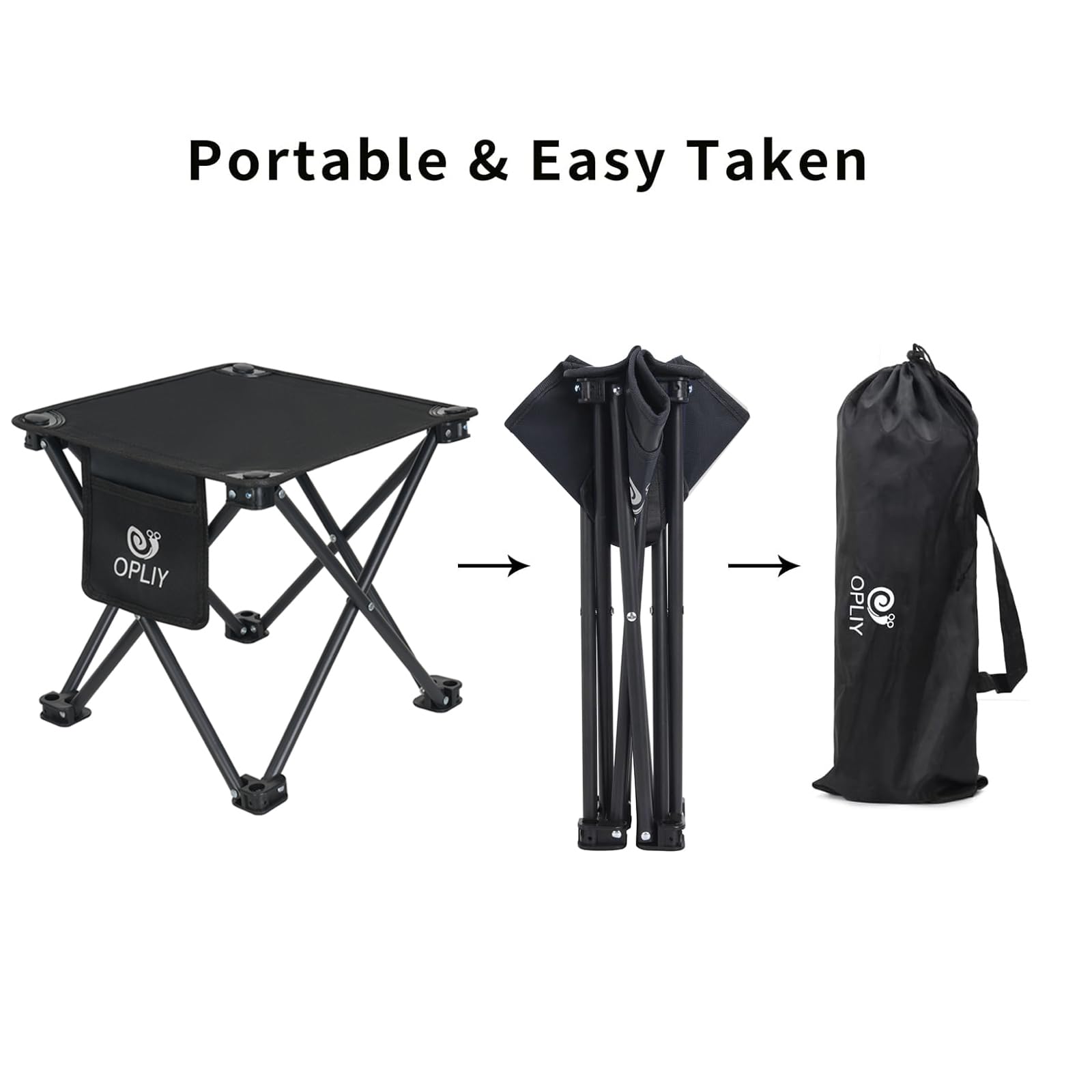 Opliy Camping Stool 2 Pack,13 Inch Portable Folding Stool for Outdoor Gardening and Beach Hiking Fishing,Foot Stool with Carry Bag