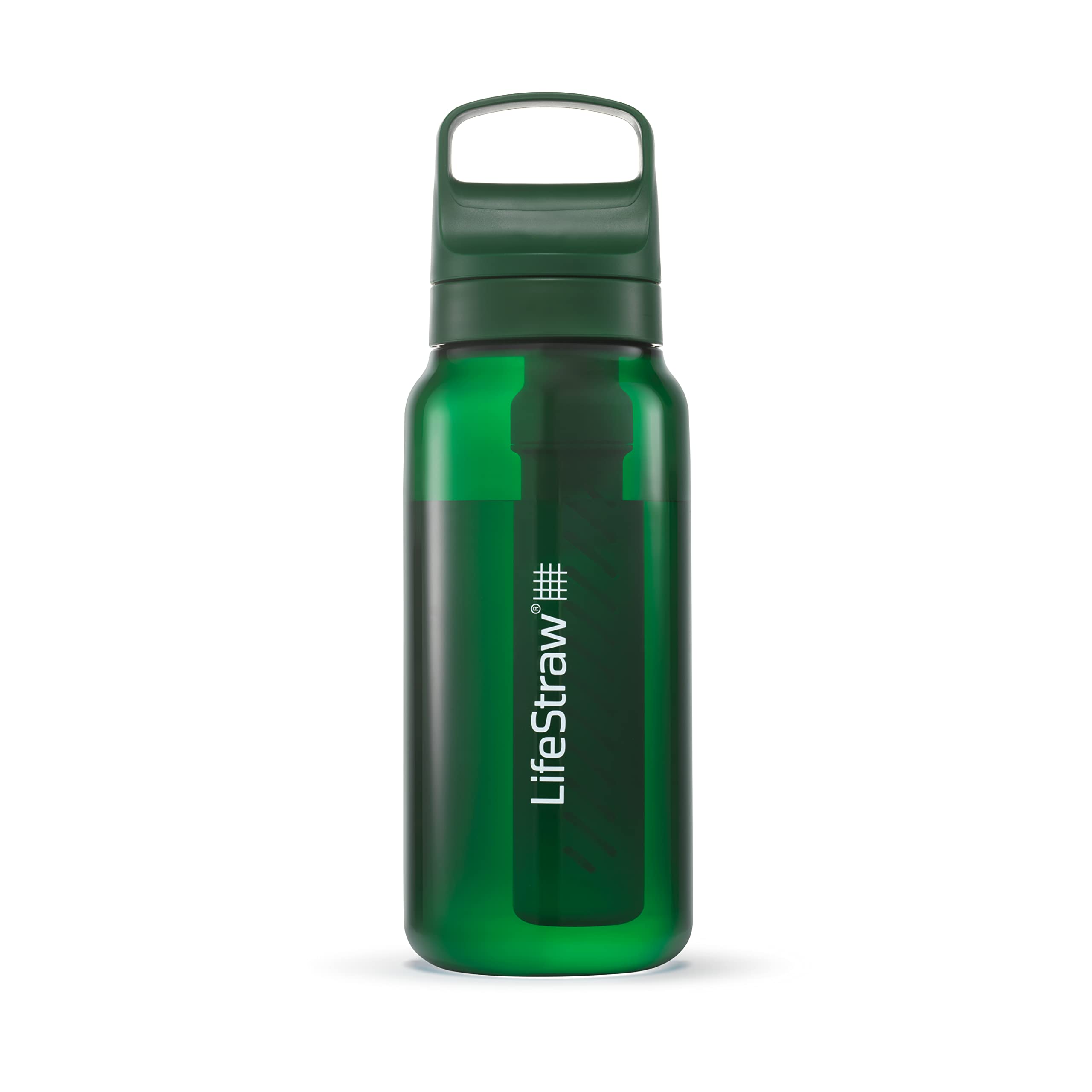 LifeStraw Go Series, BPA-Free Water Bottle for Travel and Everyday Use Removes Bacteria, Parasites, Microplastics, Improves Taste