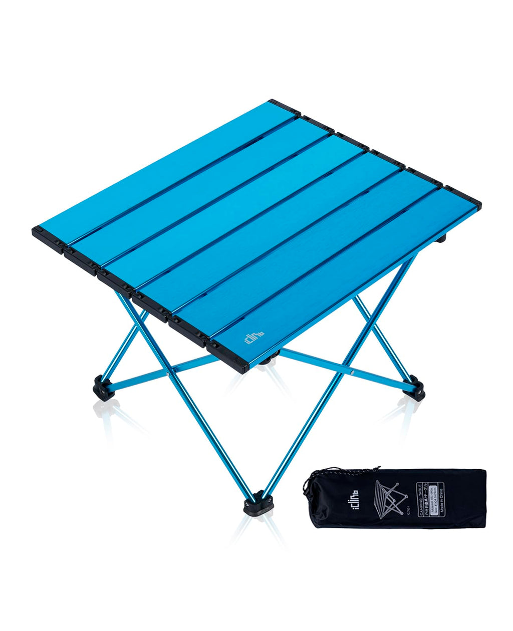 iClimb Ultralight Compact Camping Folding Table with Carry Bag