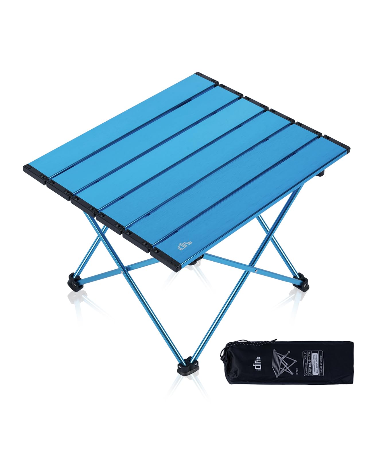 iClimb Ultralight Compact Camping Folding Table with Carry Bag