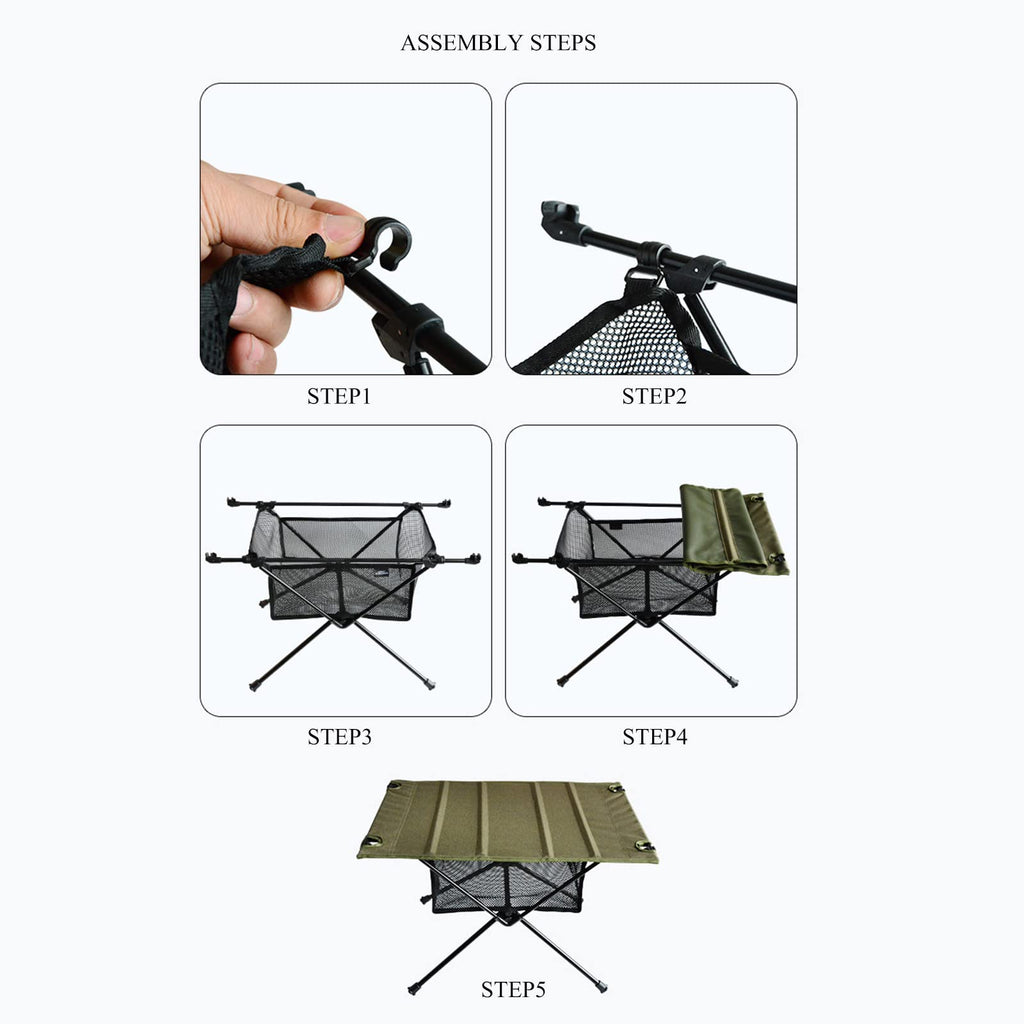 DIIOOMIEEU Outdoor Foldable Table Net Bag, Fine Knitted Thick Net Storage Bag, Under Desk Bag Portable Desk Bag