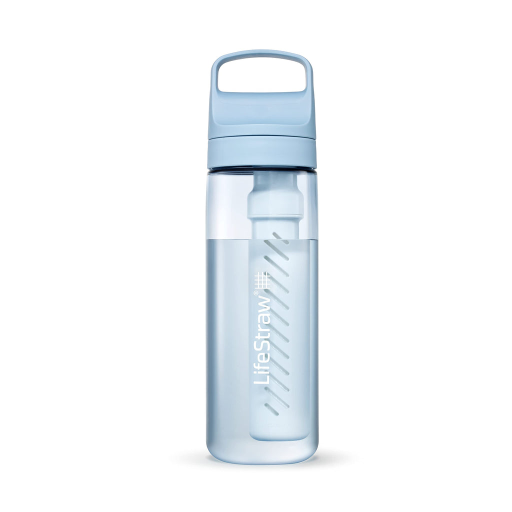 LifeStraw Go Series, BPA-Free Water Bottle for Travel and Everyday Use Removes Bacteria, Parasites, Microplastics, Improves Taste