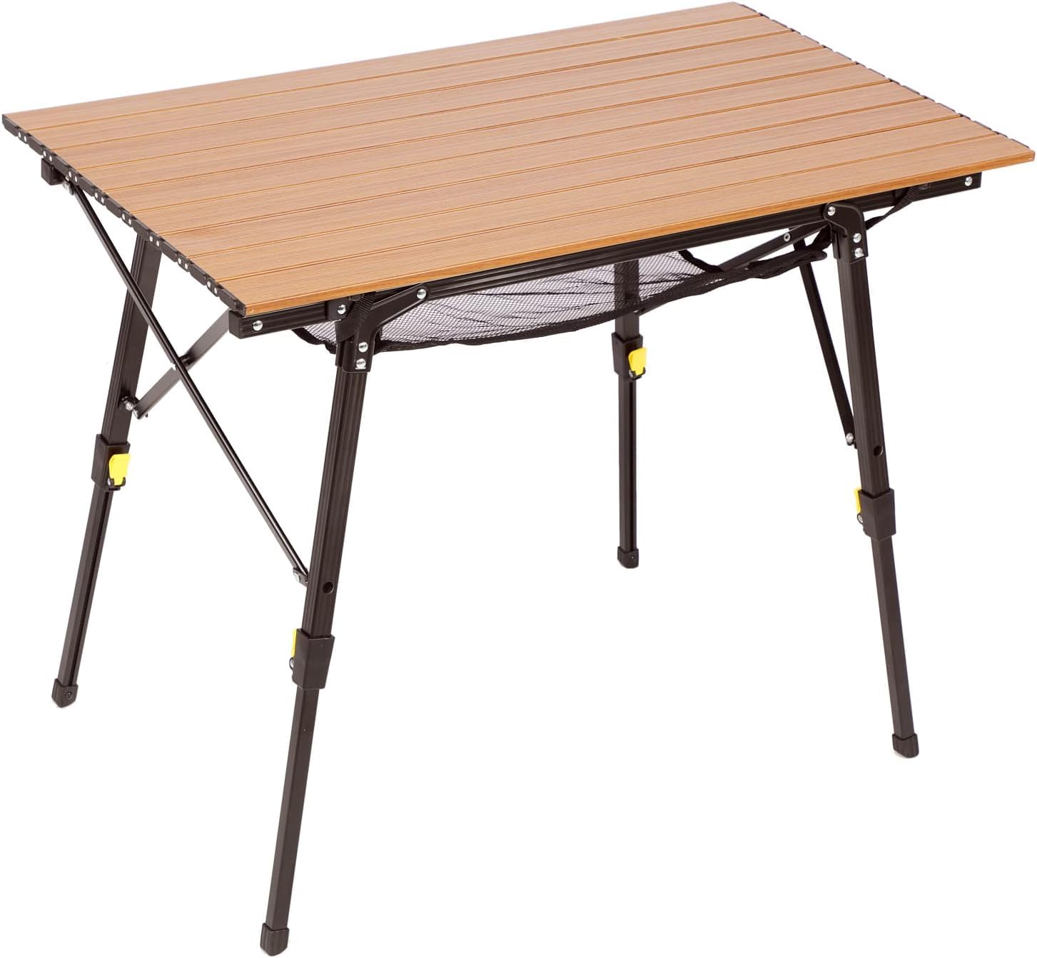 Portal Camping Table, Folding Aluminum Outdoor Table with Mesh Layer