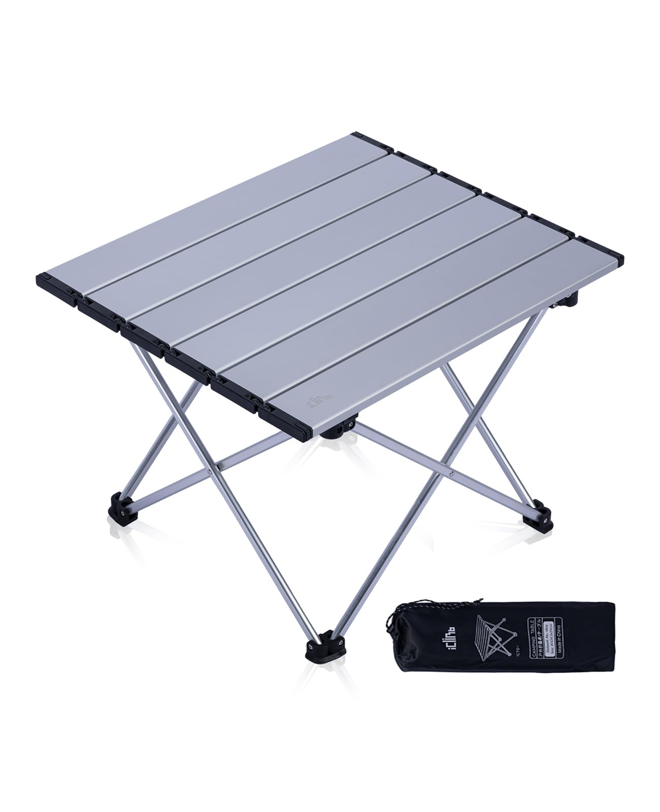 iClimb Ultralight Compact Camping Folding Table with Carry Bag