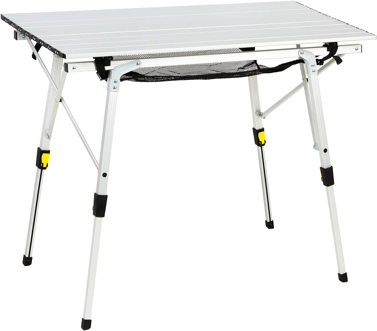 Portal Camping Table, Folding Aluminum Outdoor Table with Mesh Layer