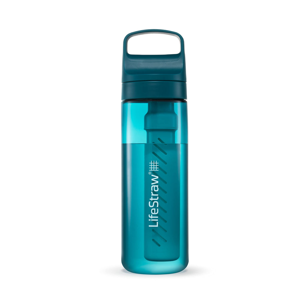 LifeStraw Go Series, BPA-Free Water Bottle for Travel and Everyday Use Removes Bacteria, Parasites, Microplastics, Improves Taste