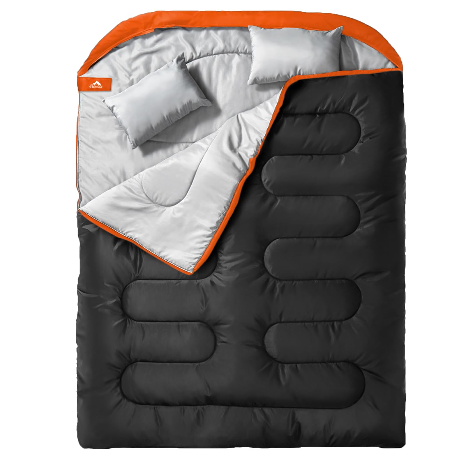 Queen-Size All-Season Double Sleeping Bag with Pillows