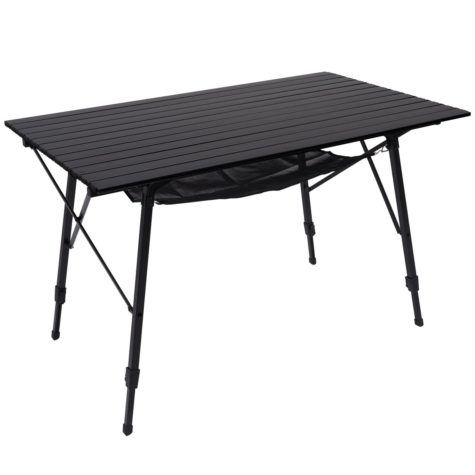Portal Camping Table, Folding Aluminum Outdoor Table with Mesh Layer