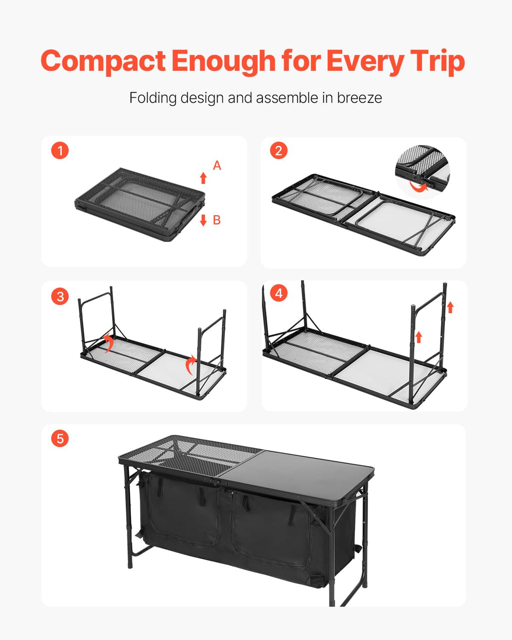 VEVOR Camping Kitchen Table