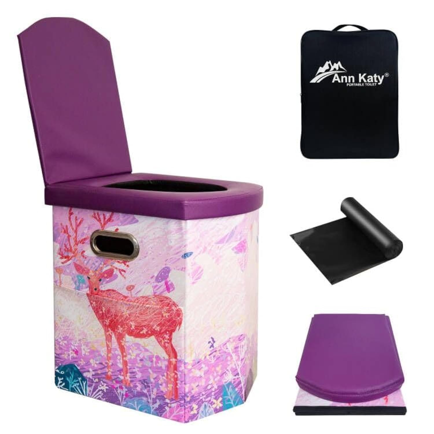 Ann Katy Upgrade XL Portable Toilet for Adults, Extra Large Camping Toilets