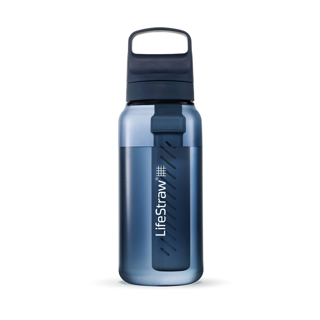 LifeStraw Go Series, BPA-Free Water Bottle for Travel and Everyday Use Removes Bacteria, Parasites, Microplastics, Improves Taste