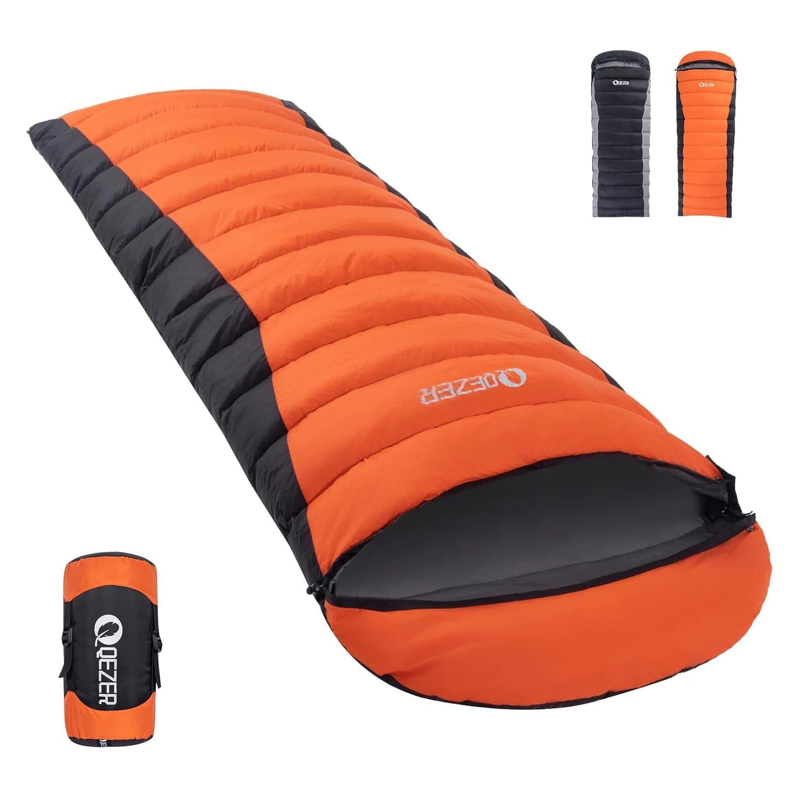 600-Fill-Power Down Sleeping Bag for Cold-Weather Camping