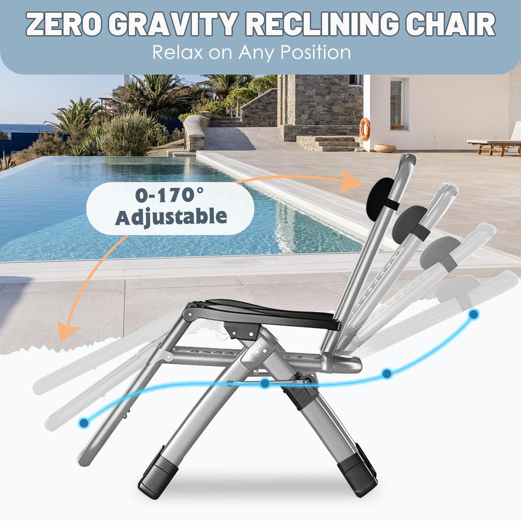 Slsy Zero Gravity Chair, Reclining Lounge Chair for Indoor and Outdoor