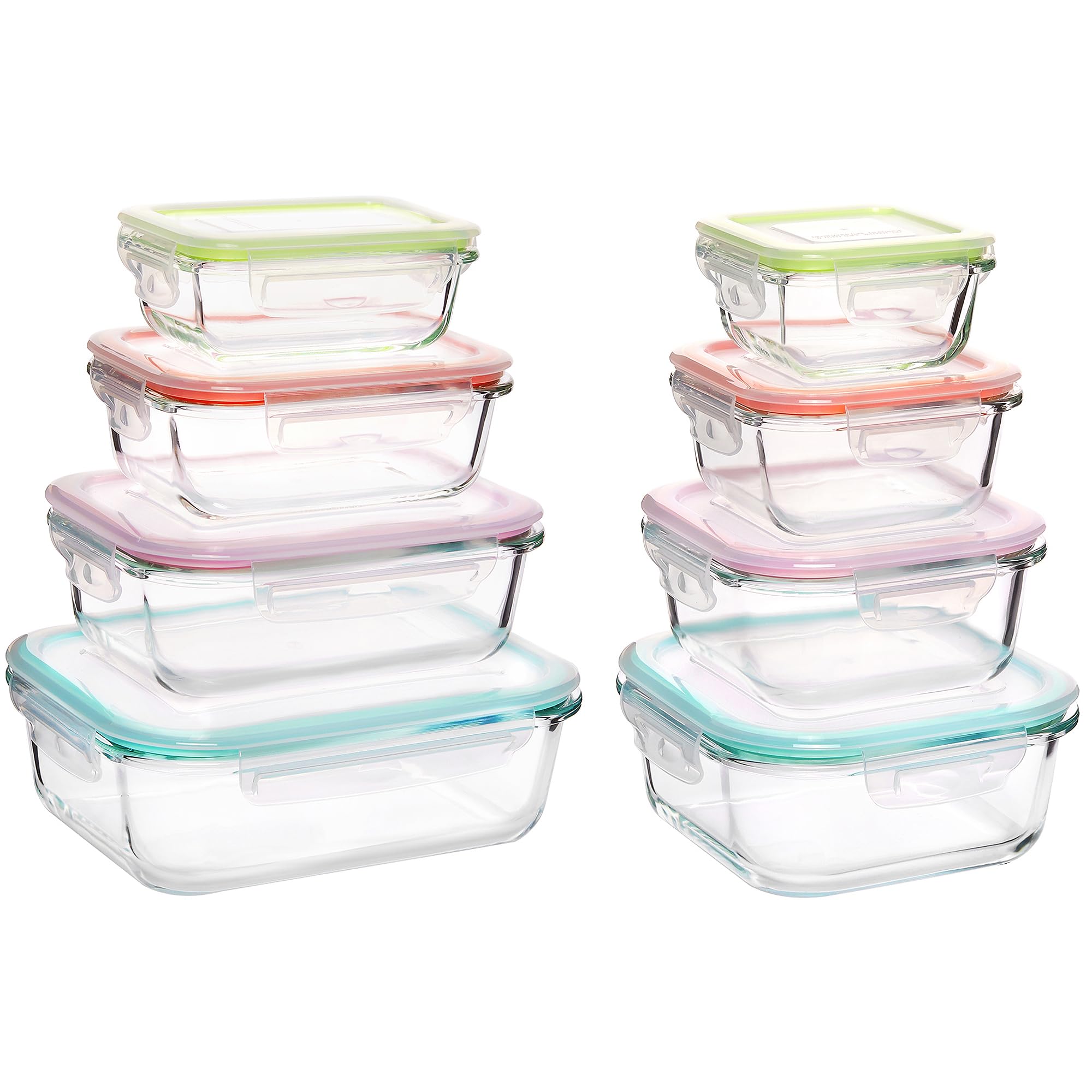 Vtopmart 8 Pack Glass Food Storage Containers with Lids
