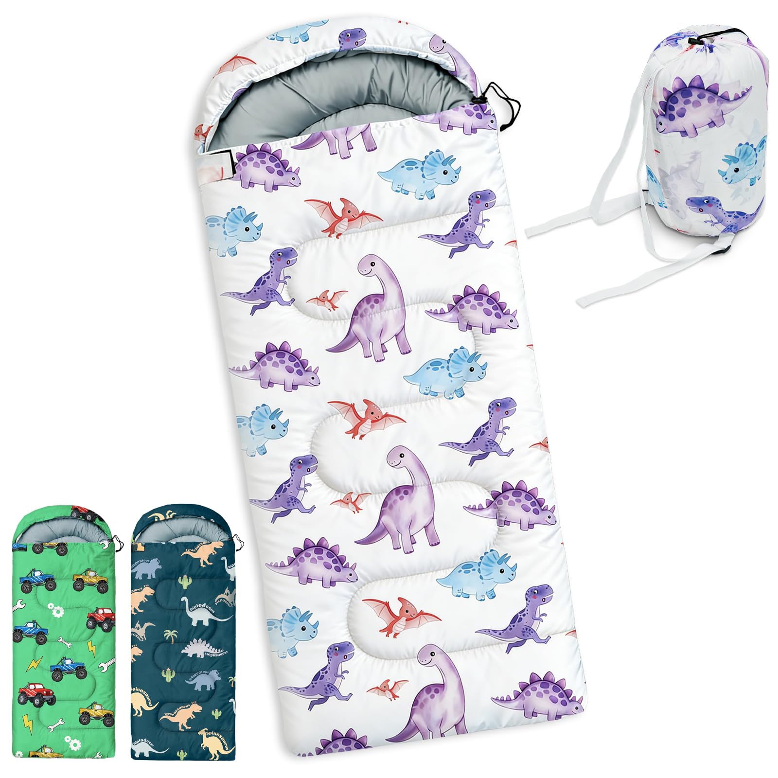Kids’ 3-Season Camping Sleeping Bag with Carry Bag