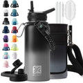 DYSANKY Insulated Water Bottle 32, 40, 64,87, 128 OZ - Multiple Insulation Vacuum Sealed - Portable Sports Metal Water Jug for Outdoor Adventure
