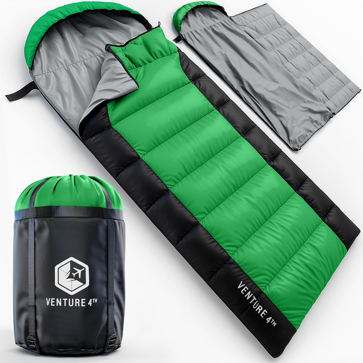 XXL All-Season Camping Sleeping Bag for Adults and Kids