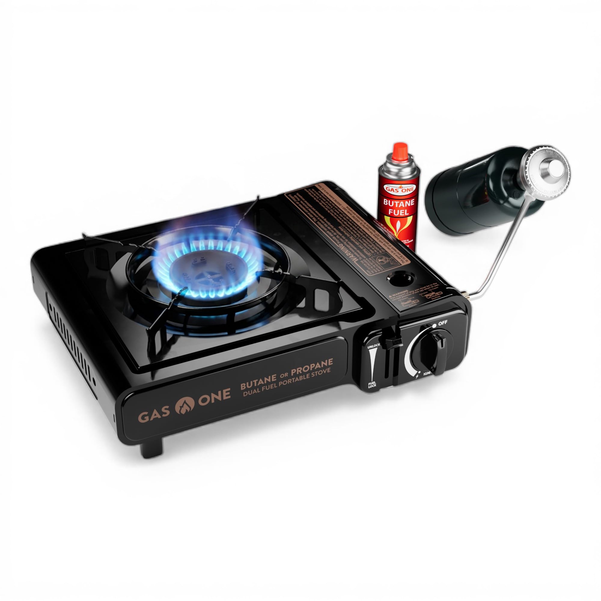 Portable Dual-Fuel Propane and Butane Camping Stove