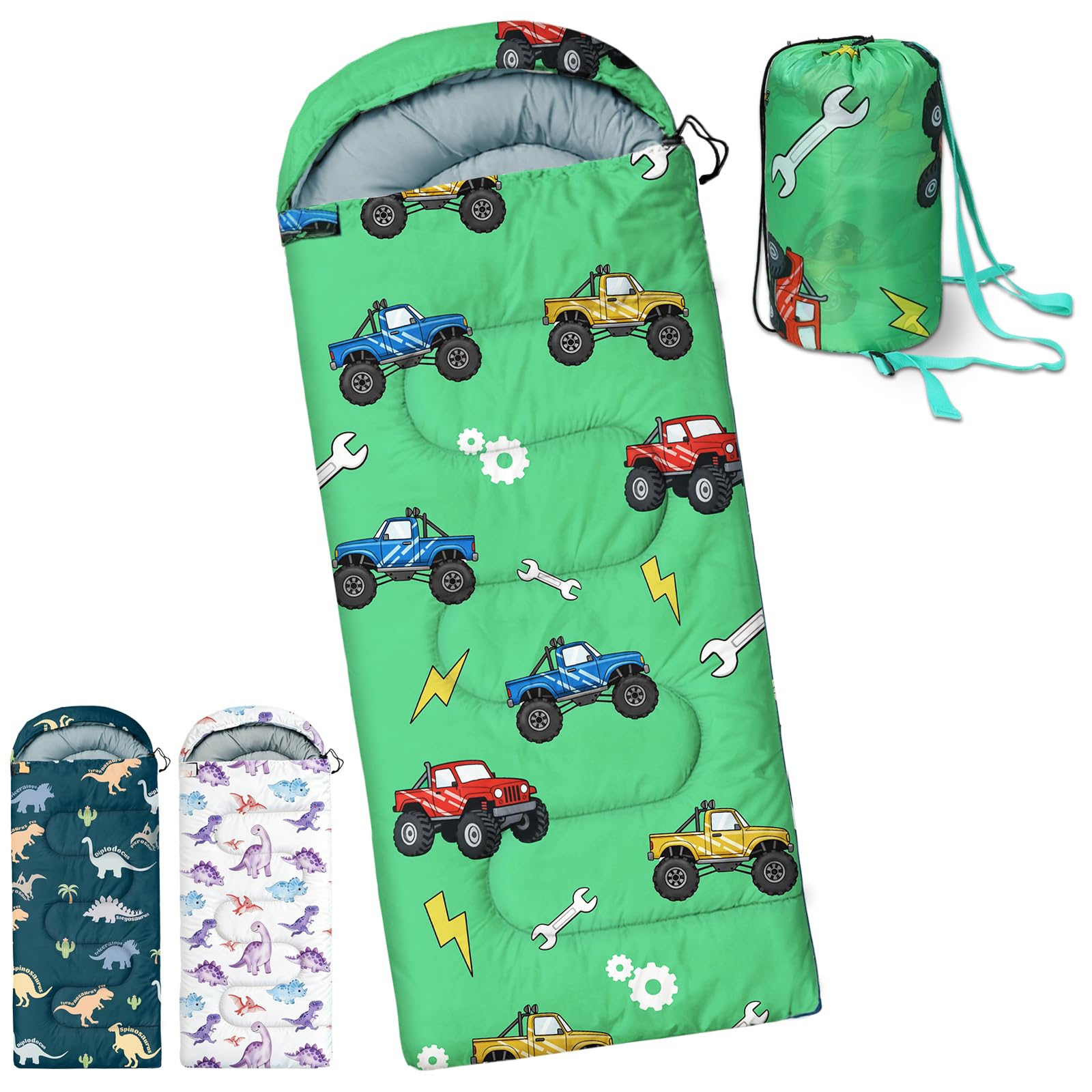 Kids’ 3-Season Camping Sleeping Bag with Carry Bag